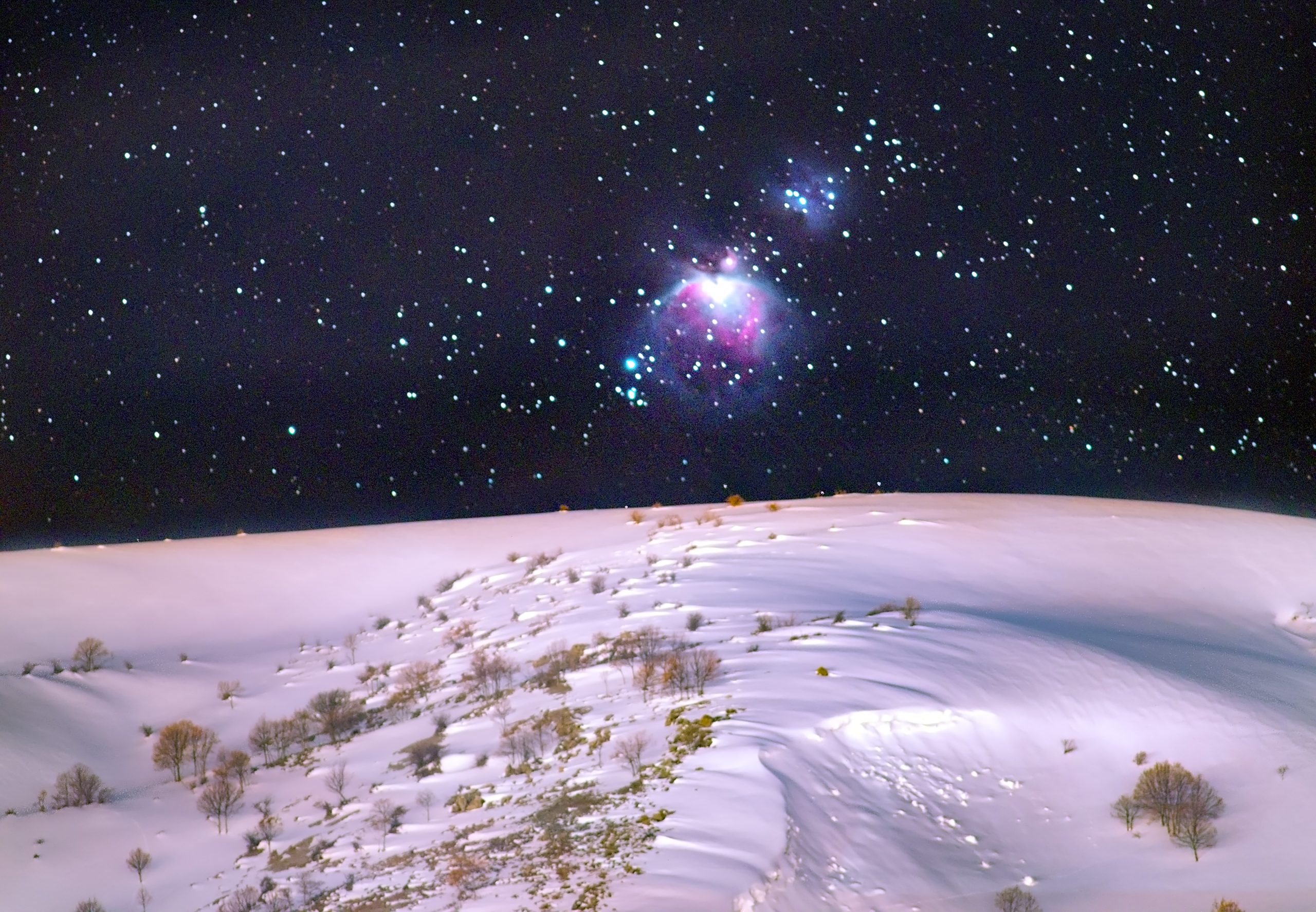 Bitlis’in Karla Kaplı Dağlarında Orion Bulutsusu Görüntülendi