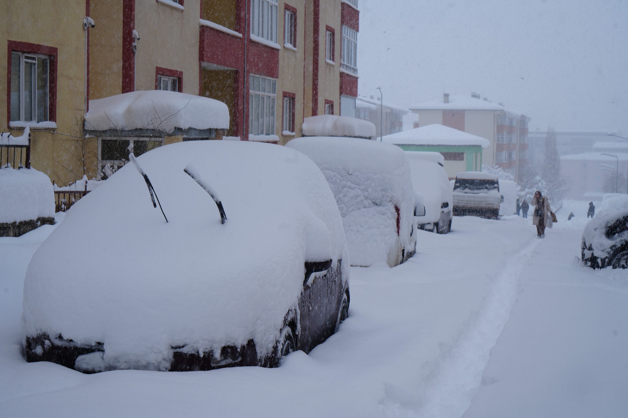 Erzurum 50 Santimetreyi Aşan Karla Beyaza Büründü: 1.167 Köy Yolu Ulaşıma Kapandı
