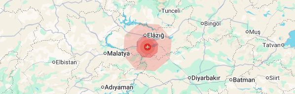 Elazığ Sivrice’de 4,3 Büyüklüğünde Deprem Meydana Geldi