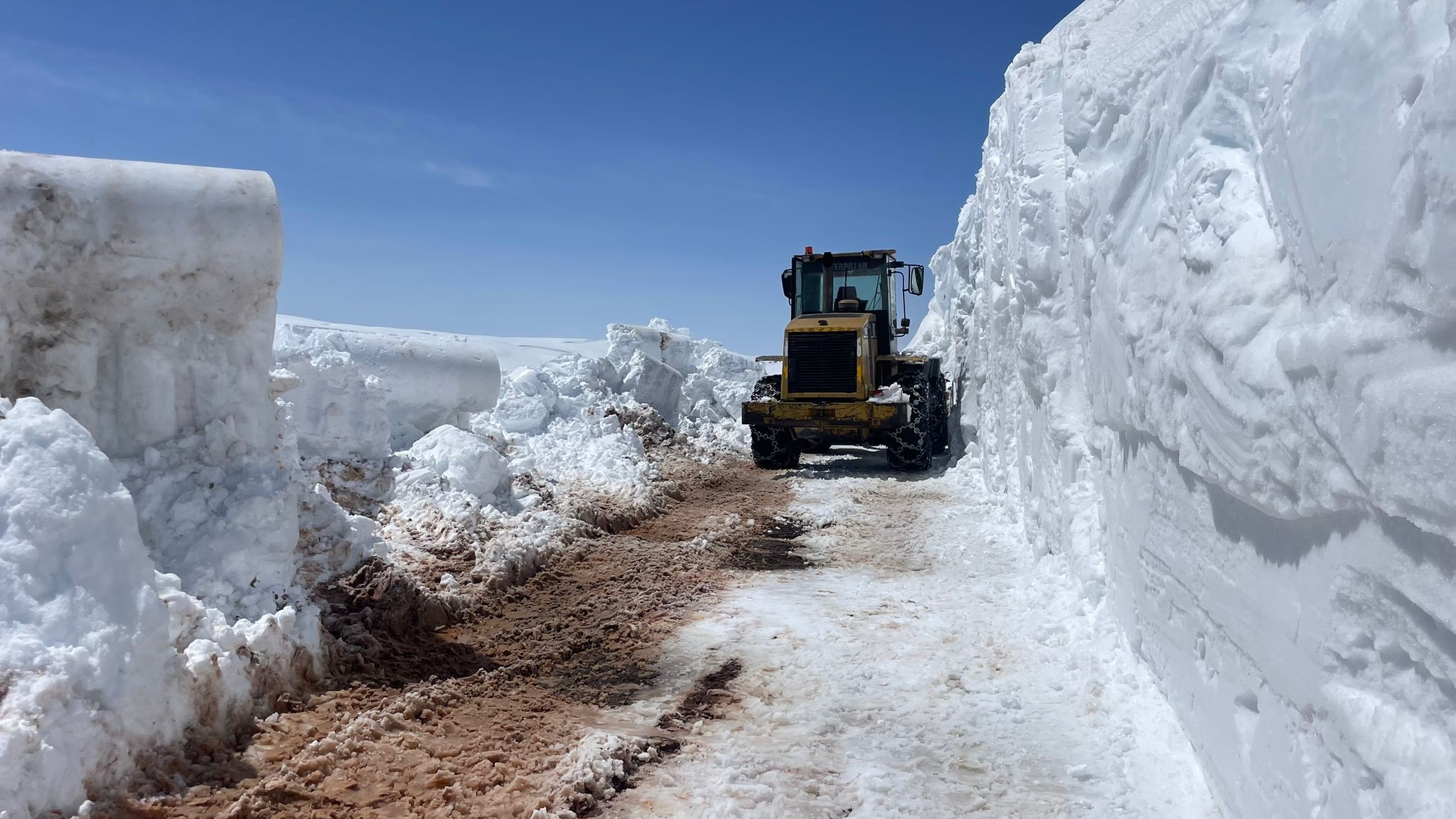 Erzurum’da Karla Mücadele Zorlu Geçti: Eğriçayır Mezrası Yolu Açıldı