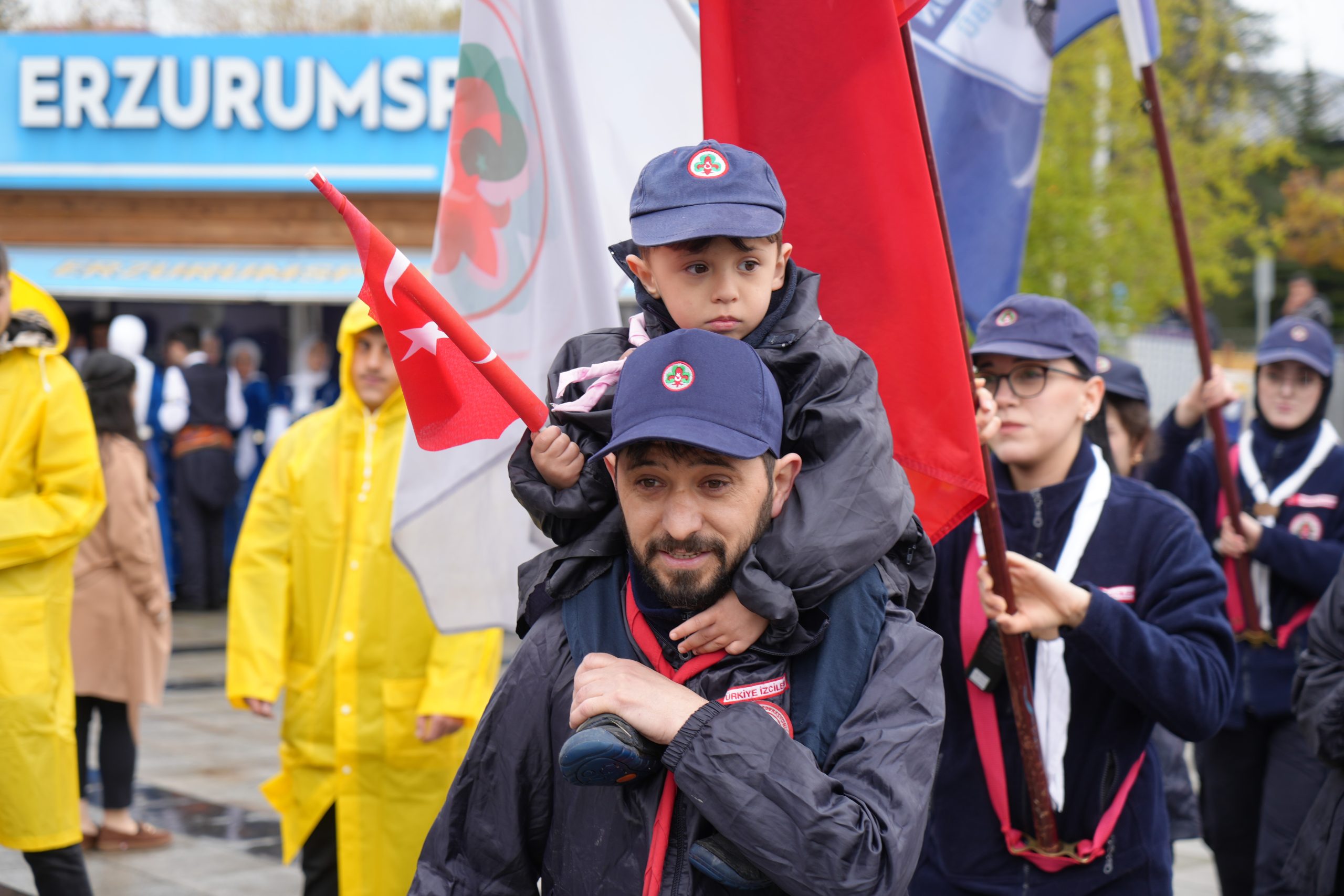 Erzurum’da 19 Mayıs Coşkusu Yağmura Rağmen Meydanlara Taştı